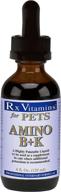 hypoallergenic 4 oz liquid supplement for cats - extra potassium & b-complex vitamins - rx vitamins amino b+k - highly palatable logo