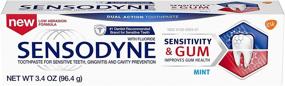 img 1 attached to 🦷 Dual Action Sensodyne Toothpaste for Sensitivity & Gum Health, Mint, 3.4 oz (Pack of 2)