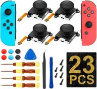 🎮 new version 4 pack joycon joystick replacement set for nintendo switch joy con controller- full repair kit included logo