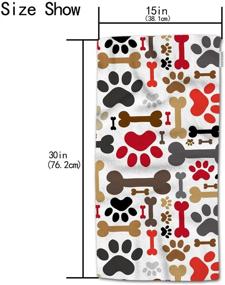 img 1 attached to HGOD DESIGNS Cute Cartoon Dog Paw and Bone Hand Towels – Lovely & Adorable Footprint Soft Hand Towel for Bathroom, Kitchen, Yoga, Gym – Decorative Towels 15″X30″