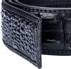 img 2 attached to 👔 Genuine Leather Ratchet Belt for Men - Top-notch Business Accessories