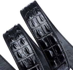 img 3 attached to 👔 Genuine Leather Ratchet Belt for Men - Top-notch Business Accessories