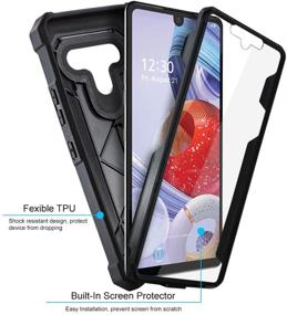 img 2 attached to 📱 COVRWARE Aegis Pro Series Case for LG Stylo 6 with Screen Protector | Heavy Duty Full-Body Rugged Holster Armor Cover + Belt Swivel Clip + Kickstand | Black