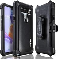 📱 covrware aegis pro series case for lg stylo 6 with screen protector | heavy duty full-body rugged holster armor cover + belt swivel clip + kickstand | black logo