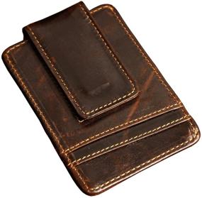 img 4 attached to Leaokuu Authentic Cowhide Leather Magnetic