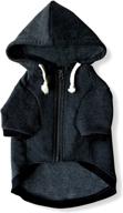 🐶 premium ellie dog wear zip up adventure charcoal grey dog hoodie - comfortable & versatile with hook & loop pockets and adjustable drawstring hood - xxs to xxl sizes available логотип