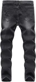 img 3 attached to Trendy Boys' Stretch Skinny Destroyed Distressed Fashion Clothing and Jeans