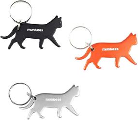 img 1 attached to Munkees Cat Bottle Opener Keychain - Mini Pet Kitten Can Opener Key Ring, Small Pocket Lightweight Kitty Beer & Wine Cap Opener Ideal for Men, Women, Bartenders, and Waiters