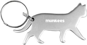 img 4 attached to Munkees Cat Bottle Opener Keychain - Mini Pet Kitten Can Opener Key Ring, Small Pocket Lightweight Kitty Beer & Wine Cap Opener Ideal for Men, Women, Bartenders, and Waiters