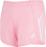 🩳 adidas girls' striped mesh shorts logo