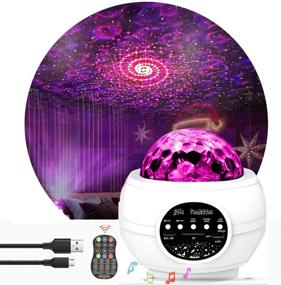 img 4 attached to Immerse in Stellar Serenity: Galaxy Star Light Projector with Hi-Fi Stereo Speaker for Bedroom, Party & Home Theatre