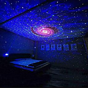 img 3 attached to Immerse in Stellar Serenity: Galaxy Star Light Projector with Hi-Fi Stereo Speaker for Bedroom, Party & Home Theatre