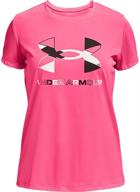 shop and save on under armour graphic short sleeve t shirt girls' clothing in active! logo