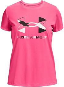 img 2 attached to Shop and Save on Under Armour Graphic Short Sleeve T Shirt Girls' Clothing in Active!