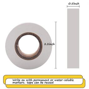 img 3 attached to 🏷️ Airmall 1/2 Inch White Color Code Tape for Labeling: Clean Removal, Write-on Handwritten Adhesive Label for Consoles, Freezers, and More! 1/2 Inch Width x 500 Inch Length, Package of 3 Rolls