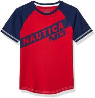 nautica sleeve colorblock t shirt medium boys' clothing - tops, tees & shirts logo