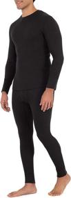 img 1 attached to Fruit of the Loom Men's Recycled Waffle Thermal Underwear Set: Top and Bottom