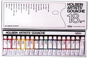 img 4 attached to 🎨 Holbein Artist Gouache Set: 18 x 5ml Tubes for Vibrant, Professional Artwork