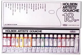 img 3 attached to 🎨 Holbein Artist Gouache Set: 18 x 5ml Tubes for Vibrant, Professional Artwork