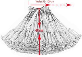 img 1 attached to 💃 Black and White Women's Fluffy Tutu Skirt - Perfect for Parties and Dance Events