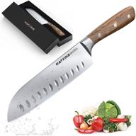 🔪 natkins pro kitchen knife - 7 inch chef knife made with high carbon german stainless steel, the perfect sharp santoku japanese cooking knife logo