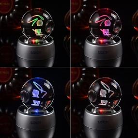 img 3 attached to 💡 SJQWZRY 3D Crystal LED Night Light - Table Lamp with 7 Colors Gradual Changing, Perfect Holiday Gifts or Home Decoration