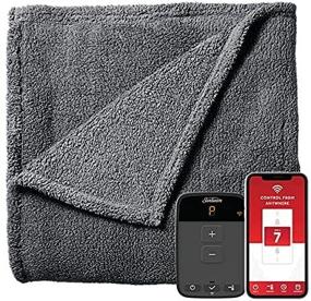 img 2 attached to 💤 Sunbeam Wi-Fi Connected LoftTec Heated Blanket - Twin Size, 10 Heat Settings