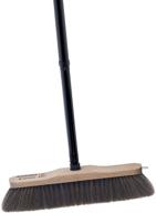 🧹 swiss made horsehair broom - natural bristles, metal handle, durable beech wood brush head | ideal for parquet, solid hardwood floors, and tile surfaces logo