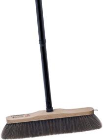 img 4 attached to 🧹 Swiss Made Horsehair Broom - Natural Bristles, Metal Handle, Durable Beech Wood Brush Head | Ideal for Parquet, Solid Hardwood Floors, and Tile Surfaces