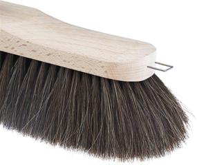 img 2 attached to 🧹 Swiss Made Horsehair Broom - Natural Bristles, Metal Handle, Durable Beech Wood Brush Head | Ideal for Parquet, Solid Hardwood Floors, and Tile Surfaces