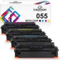 chenphon (with chip) compatible toner cartridge replacement for canon 055 toner - ideal for canon imageclass mf743cdw, mf741cdw, mf740cdw, mf745cdw, mf746cdw printers - 4-pack (kcmy) logo