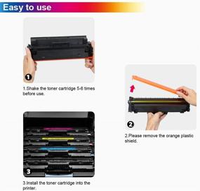 img 2 attached to CHENPHON (with CHIP) Compatible Toner Cartridge Replacement for Canon 055 Toner - Ideal for Canon imageCLASS MF743Cdw, MF741Cdw, MF740Cdw, MF745Cdw, MF746Cdw Printers - 4-Pack (KCMY)