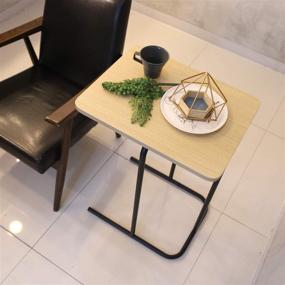 img 1 attached to 🍴 SOFSYS Oak and Black Snack Side Table 437