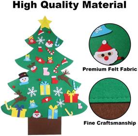 img 3 attached to GameXcel 4FT DIY Felt Christmas Tree Set with 36pcs Ornaments - Wall Hanging Felt Xmas Tree for Kids Toddlers | Christmas New Year Gift Decorations Party Supplies
