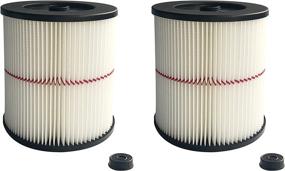 img 4 attached to 🔍 ATXKXE Wet/Dry Vacuum Cleaner Air Cartridge Filter (2 Pack) Compatible with Craftsman 17816 Filter