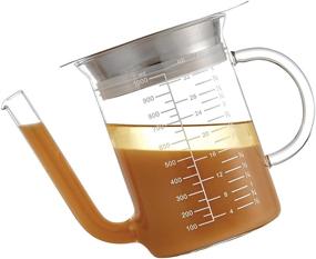 img 1 attached to HIC Harold Import Co Glass 32 Ounce Gravy Strainer: Efficient Kitchen Tool for Perfectly Smooth Gravy