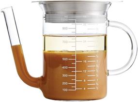 img 4 attached to HIC Harold Import Co Glass 32 Ounce Gravy Strainer: Efficient Kitchen Tool for Perfectly Smooth Gravy