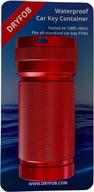 π waterproof car key fob container: dryfob case & holder for scuba diving and watersports. made of tough aluminum. rated up to 130ft/1hr logo