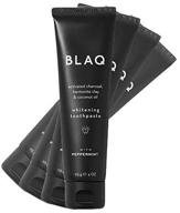 blaq 4x pack whitening toothpaste for enhanced oral brightness logo