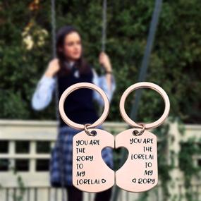 img 1 attached to 👩 Mother Daughter Keychain Set - Perfect Gift for Best Friends, Sisters. You Are the Lorelai To My Rory - Ideal Mother Daughter Gift