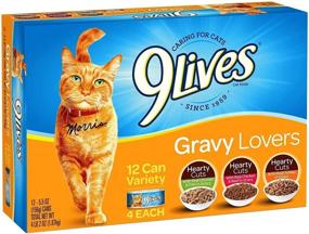 img 1 attached to 🐱 9Lives Hearty Cuts - Wet Cat Food Variety Pack, 5.5-Ounce Cans (Pack of 12) - Real Meat in Savory Gravy: Chicken, Fish, Veal, Beef, and Chicken