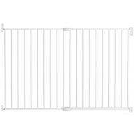 munchkin extra wide and tall baby gate, hardware mounted safety gate for stairs, hallways and doors, expands from 33&#34; to 56&#34; wide, metal, white logo