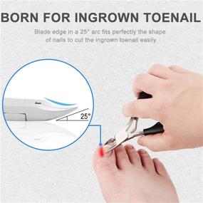 img 2 attached to 🔪 Toenail Clipper for Ingrown or Thick Toenails - Yeipis Trimmer and Professional Podiatrist Nipper with Surgical Stainless Steel Blades, Designed for Seniors, Lightweight Soft Handle