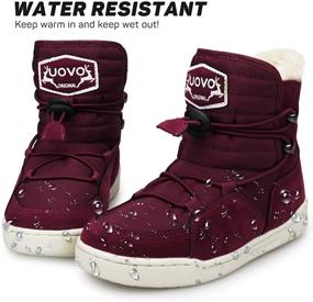 img 1 attached to 👟 Детская обувь с серым мехом для активного отдыха - UOVO водонепроницаемые кроссовки для активных занятий на открытом воздухе