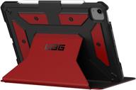 🔥 urban armor gear uag ipad air 10.9-inch (4th gen, 2020) case: metropolis folio - slim, heavy-duty tough, multi-viewing angles stand - military drop tested - rugged protective cover (magma) logo