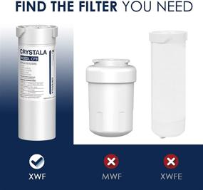 img 2 attached to Crystala Filters XWF Water Filter: High-Quality and Compatible 3 Pack for GE XWF Refrigerator Water Filter