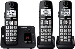 img 4 attached to 📞 Panasonic DECT 6.0 Cordless Phone System with Answering Machine, Call Blocking - 3 Handsets - KX-TGE433B (Black)