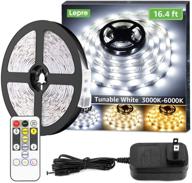 🔌 lepro led strip light, 3000k-6000k tunable white, 16.4ft dimmable bright led tape lights, 300 leds 2835, strong 3m adhesive, ideal for home, kitchen, under cabinet, bedroom - enhanced seo логотип