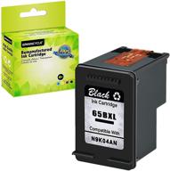 🖨️ greencycle re-manufactured replacement ink cartridge for hp 65xl n9k04an - compatible with envy 5055 5052 5058 deskjet 2655 2652 2622 3720 3730 3752 3758 all-in-one printer (black, 1 pack) logo