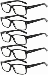 img 4 attached to 👓 Eyekepper Mens Vintage Reading Glasses-5 Pack Black Frame Unisex Reading Glasses